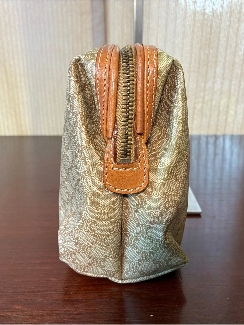 Celine Beige Monogram Pouch